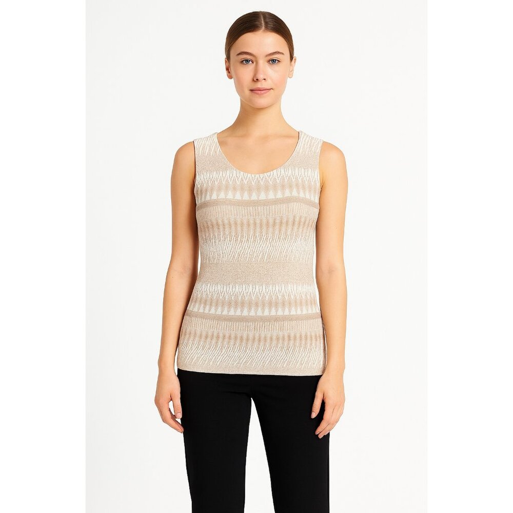 Jones New York Petite Metallic Knit‎ Tank